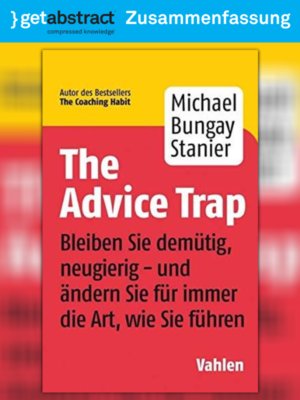 cover image of The Advice Trap (Zusammenfassung)